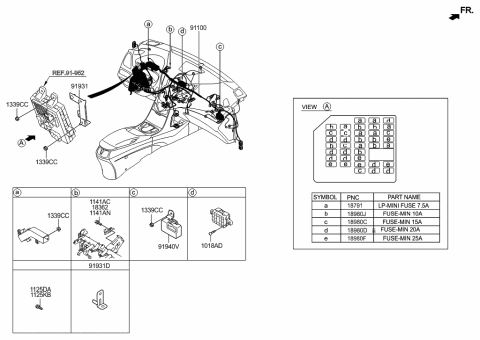 2011 Hyundai Azera Wiring Assembly-Main Diagram for 91116-3V010
