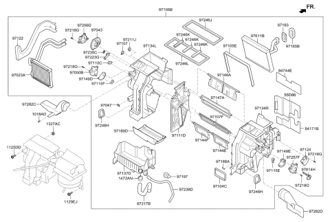 2014 Hyundai Azera Heater System-Heater & Blower Diagram 1