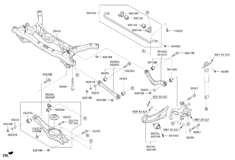 2018 Hyundai Ioniq Arm Assembly-Rear Trailing Arm,LH Diagram for 55270-G2000