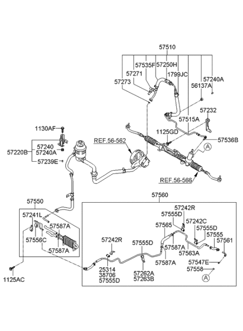 2005 Hyundai Azera Power Steering Oil Line Diagram