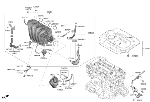 2020 Hyundai Tucson Intake Manifold Diagram 1
