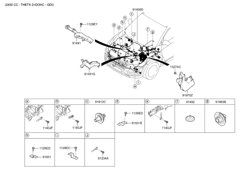 2021 Hyundai Tucson Bracket-Wiring Mounting Diagram for 91931-C1010