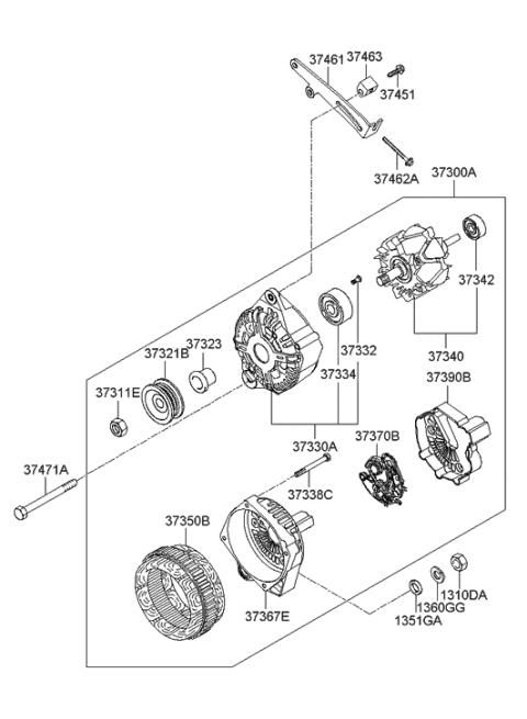 2006 Hyundai Accent Alternator Diagram