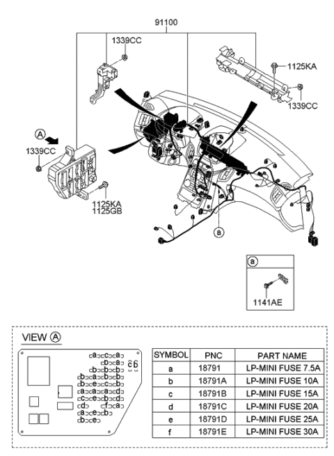 2008 Hyundai Genesis Coupe Wiring Assembly-Main Diagram for 91127-2M454