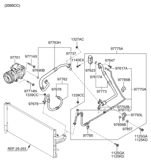 2011 Hyundai Genesis Coupe Tube Assembly-Suction & Liquid Diagram for 97775-2M010