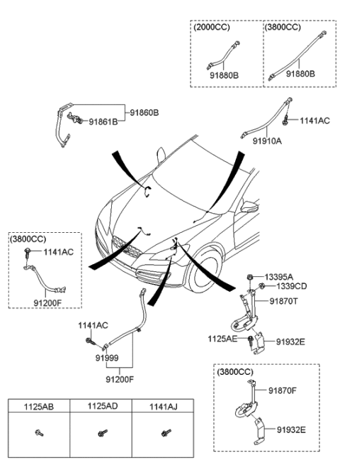 2008 Hyundai Genesis Coupe Wiring Assembly-Battery (-) Diagram for 91860-2M000