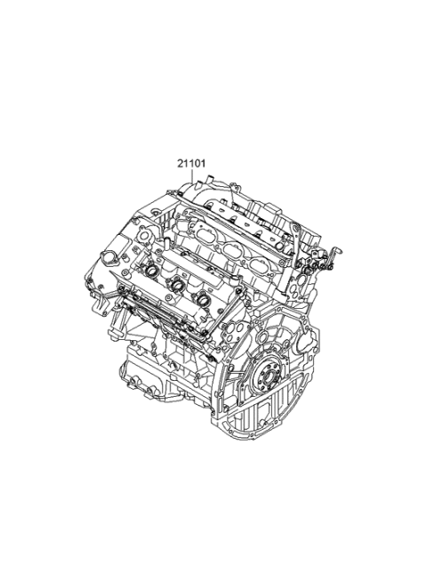 2011 Hyundai Genesis Coupe Sub Engine Assy Diagram 2