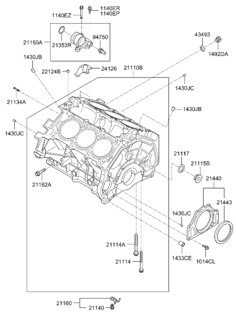 2008 Hyundai Genesis Coupe Cylinder Block Diagram 2