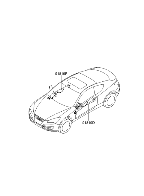 2008 Hyundai Genesis Coupe Wiring Assembly-Front Door(Assist) Diagram for 91610-2M060