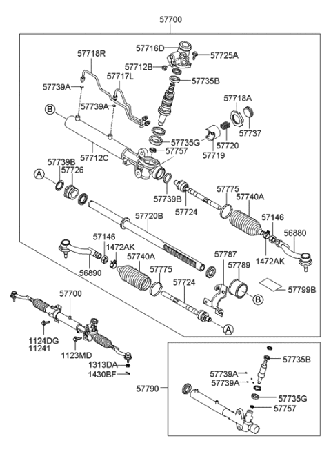 2005 Hyundai Tucson Tube Assembly-Feed Diagram for 57718-2E000