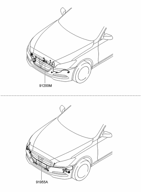 2015 Hyundai Genesis Wiring Harness-Fws Ext Diagram for 91840-B1111