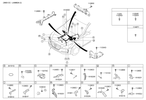 2015 Hyundai Genesis Bracket-Wiring Mounting Diagram for 91931-B1210