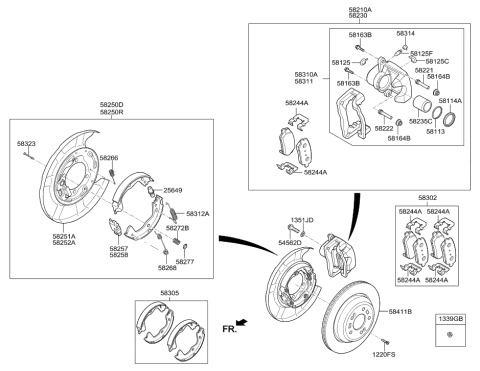 2014 Hyundai Genesis Rear Wheel Brake Diagram