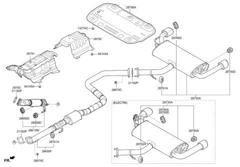 2021 Hyundai Veloster N Muffler Assembly-Rear Diagram for 28710-K9400