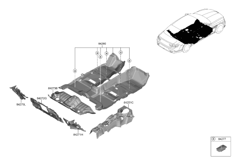 2023 Hyundai Genesis Electrified G80 Floor Covering Diagram