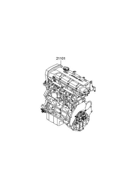 2012 Hyundai Elantra Touring Engine Assembly-Sub Diagram for 109D1-23U00