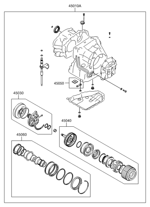2009 Hyundai Elantra Touring Seal Kit-Automatic Transaxle Oil Pump Diagram for 45030-23A00