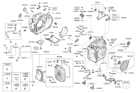 2011 Hyundai Sonata Hybrid Sensor-Clutch Oil Pressure Diagram for 46296-3D000