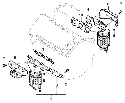 2006 Hyundai Entourage Exhaust Manifold Diagram