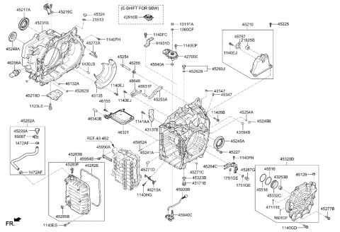 2023 Hyundai Santa Fe Hybrid Auto Transmission Case Diagram 1