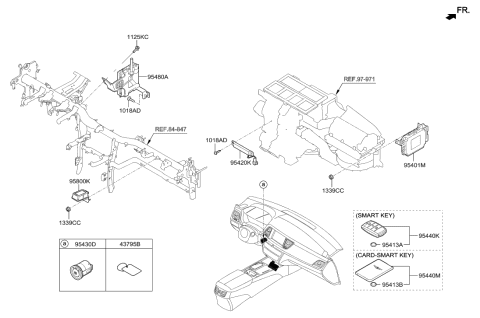 2018 Hyundai Genesis G80 Brake Control Module Unit Assembly Diagram for 95400-B1360
