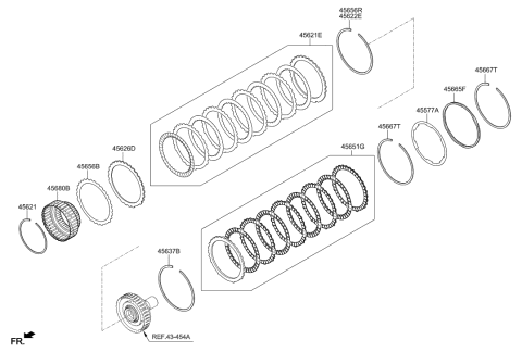 2020 Hyundai Genesis G80 Ring-Snap Diagram for 45656-4J010