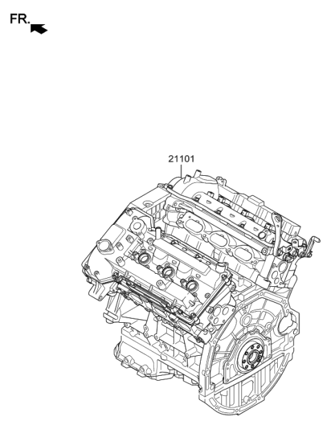 2017 Hyundai Genesis G80 Engine Assembly-Sub Diagram for 1K151-3FU00