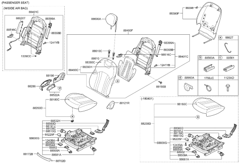 2017 Hyundai Genesis G80 Tilt Motor Assembly-RH Diagram for 88588-B1000