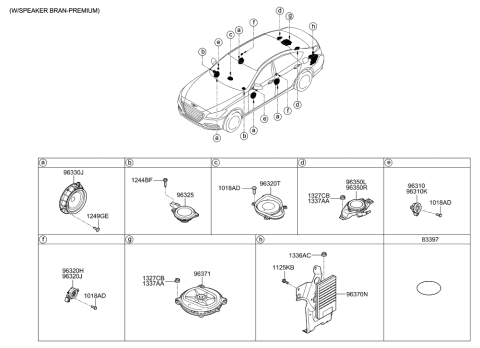 2019 Hyundai Genesis G80 Speaker Diagram 2