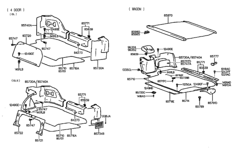 1999 Hyundai Elantra Mat Assembly-Luggage Covering Diagram for 85710-29100-MC