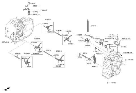 2022 Hyundai Kona N Gear Shift Control-Manual Diagram