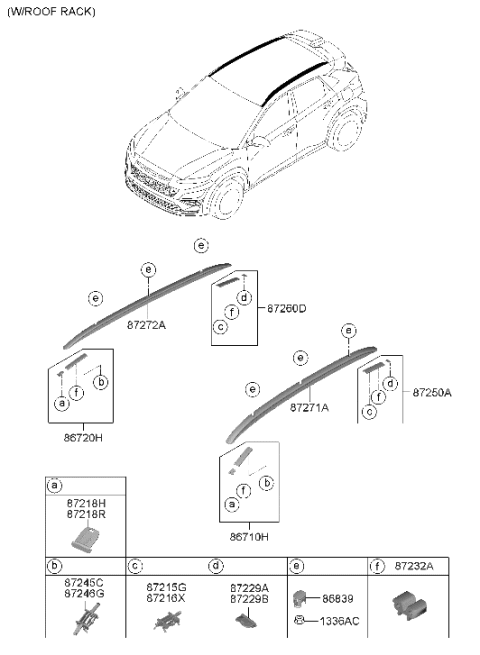 2022 Hyundai Kona N Roof Garnish & Rear Spoiler Diagram 2