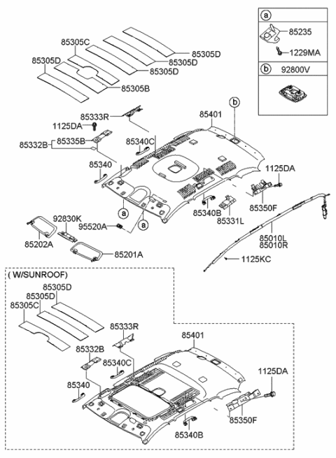 2011 Hyundai Santa Fe Lamp Assembly-Cargo Diagram for 92620-2E000-SH
