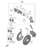 Diagram for Hyundai Santa Cruz Brake Pad Set - 58302-K5A00