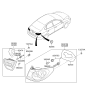 Diagram for 2008 Hyundai Elantra Tail Light - 92403-2H000