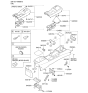 Diagram for Hyundai Elantra Center Console Base - 84611-2H100-4W