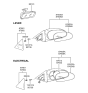 Diagram for 1999 Hyundai Accent Mirror Actuator - 87622-25700