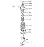 Diagram for 2005 Hyundai Accent Shock Absorber - 55350-25800