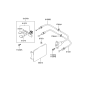 Diagram for 2003 Hyundai Accent Fuel Door Release Cable - 81590-25001