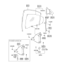 Diagram for 2000 Hyundai Accent Window Run - 83530-25001