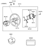Diagram for 2005 Hyundai Accent Steering Wheel - 56100-25501-ZE