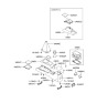 Diagram for 2000 Hyundai Elantra Center Console Base - 84611-2D000-SO