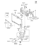 Diagram for 2002 Hyundai Santa Fe Engine Oil Cooler - 25460-26510