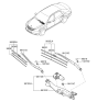 Diagram for Hyundai Equus Windshield Wiper - 98360-3T000