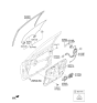 Diagram for Hyundai Equus Window Motor - 82450-3N700