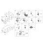Diagram for 2021 Hyundai Palisade Parking Assist Distance Sensor - 99140-S8020