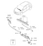 Diagram for Hyundai Elantra Wiper Blade - 98350-3X550