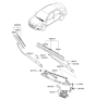 Diagram for Hyundai Genesis G70 Wiper Blade - 98351-F8000