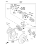 Diagram for Hyundai Accent Brake Caliper Bracket - 58210-H9100