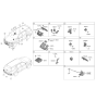 Diagram for 2023 Hyundai Palisade Parking Assist Distance Sensor - 99110-S8150